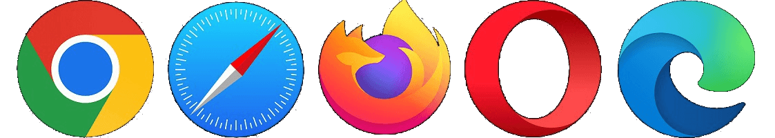 Elenco dei browser compatibili: firefox, safari, chrome, edge, opera